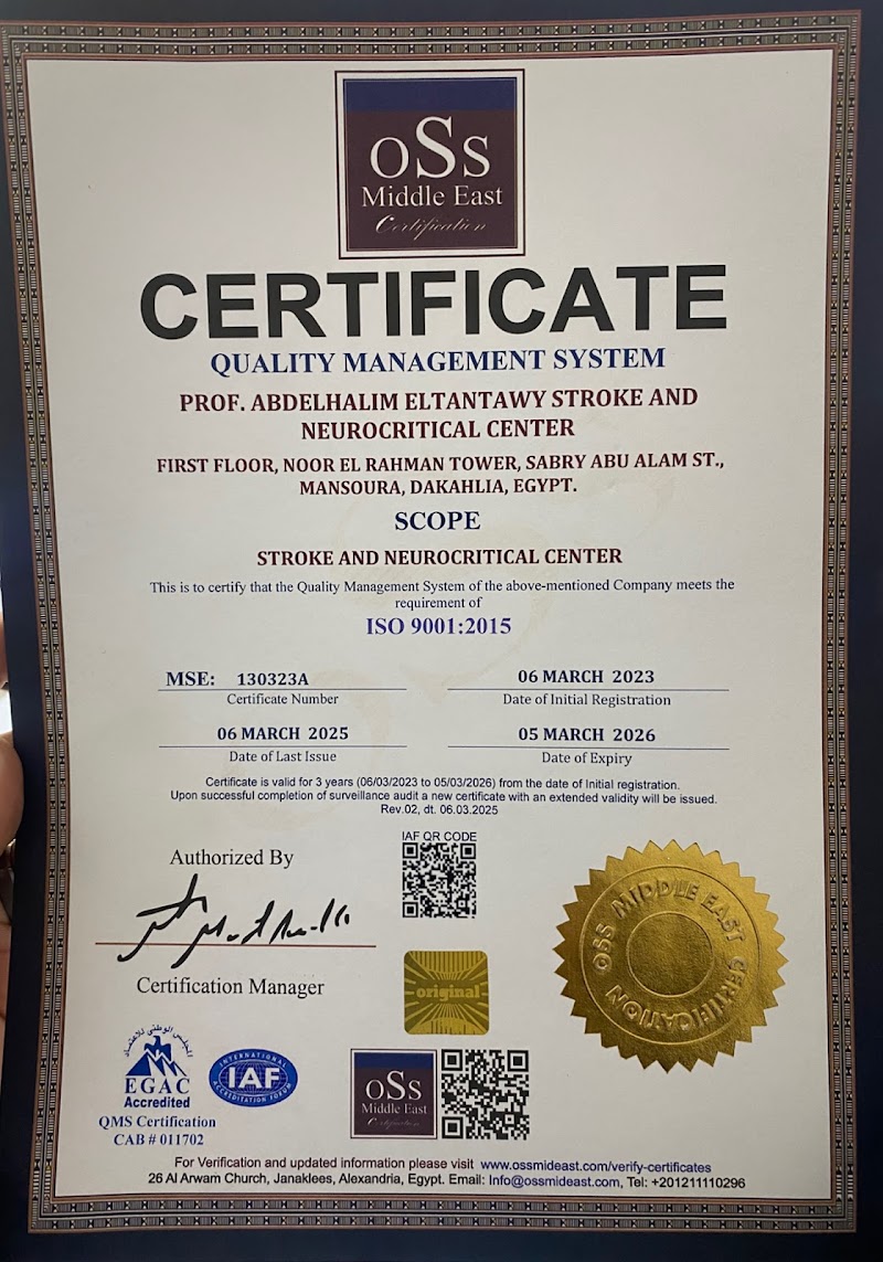 مركز جلطات و نزيف المخ و حالات الأعصاب الحرجة - أ.د.عبدالحليم الطنطاوي