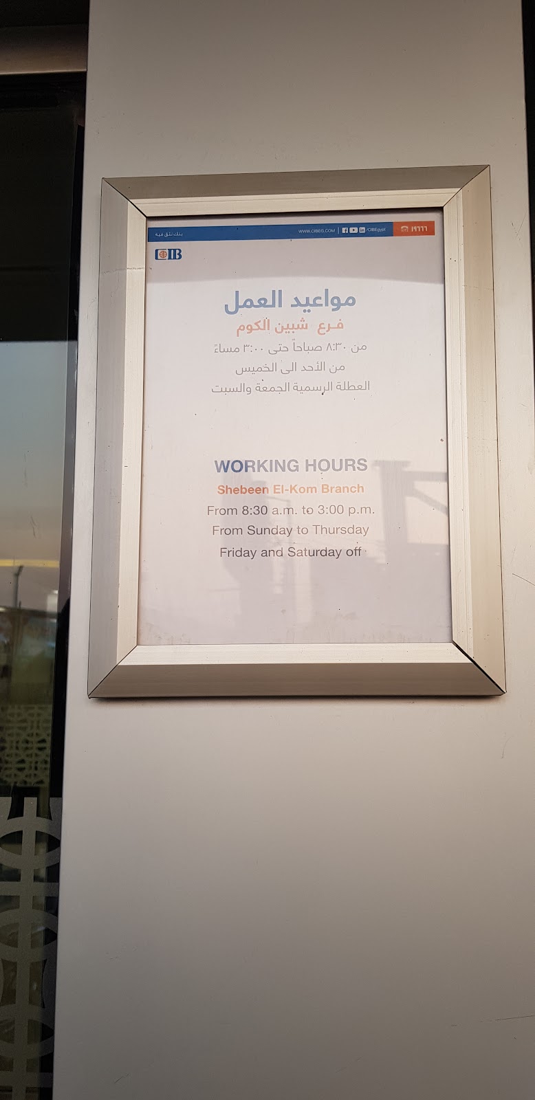 بنك CIB شبين الكوم