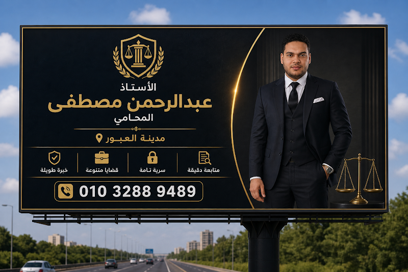 مكتب المحامي عبدالرحمن مصطفي للمحاماه والاستشارات القانونيه بمدينة العبور
